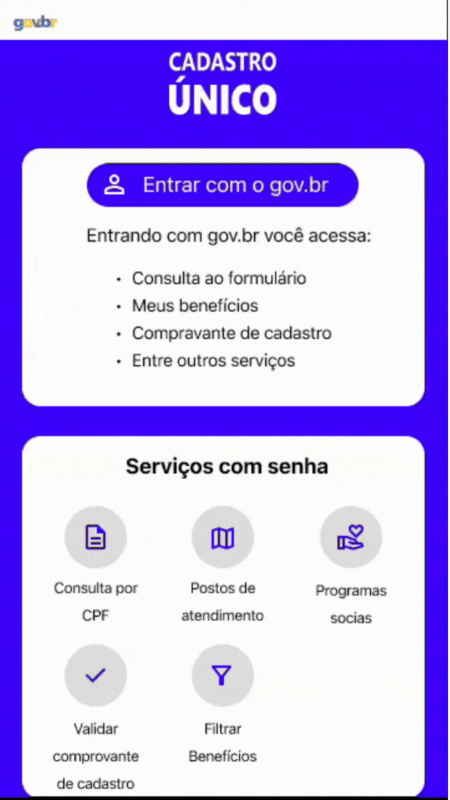 Gif da funcionalidade de filtrar