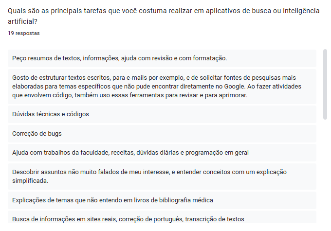 Fluxo do questionário
