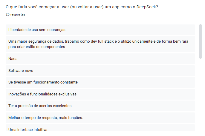 Fluxo do questionário