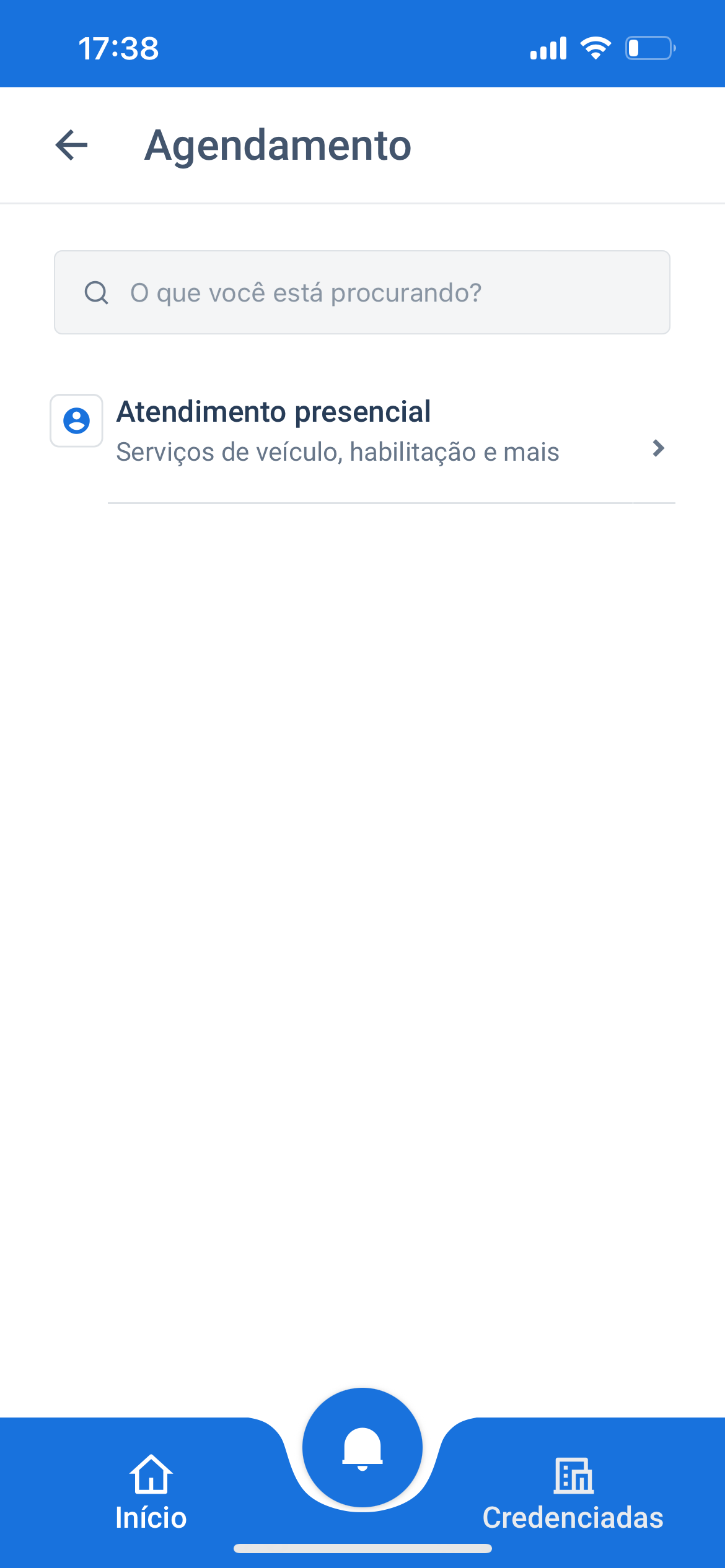 Tela de avisos