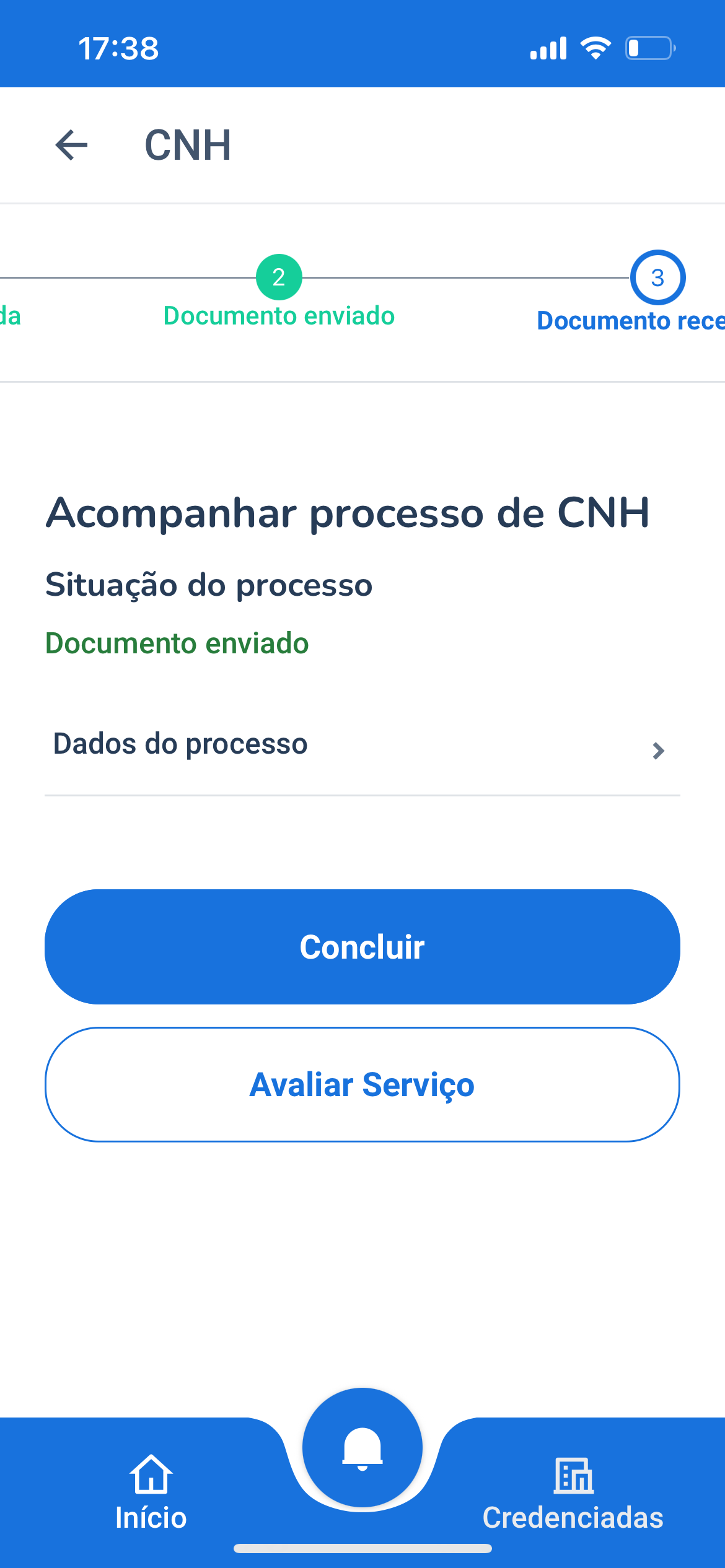 Tela de avisos