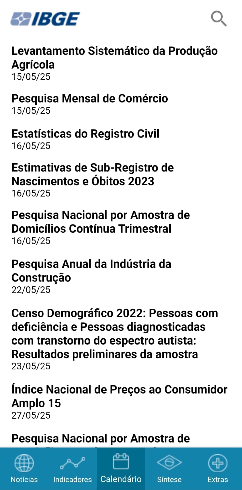 Imagem do App Calendário